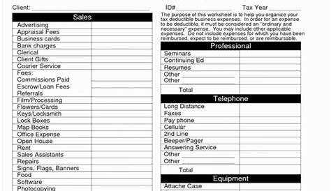 home sale worksheets