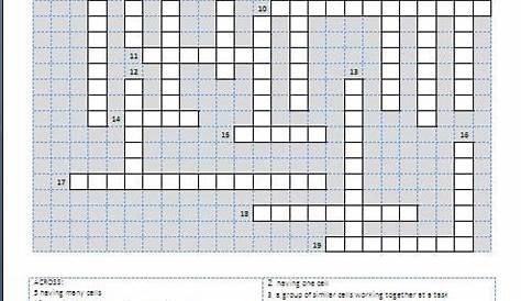 6th Grade Science Crossword Puzzles | Crossword Puzzles