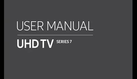 samsung 7 series tv manual