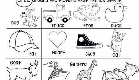 Rhyming Worksheets For Preschoolers — db-excel.com