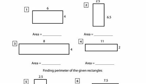 Area Of Rectangles And Triangles Worksheets