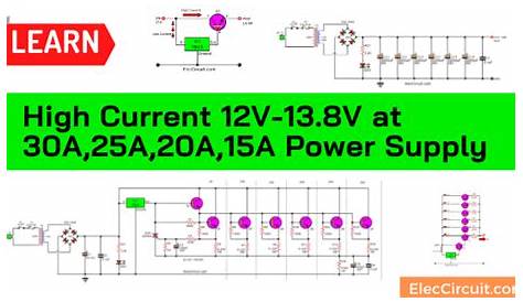 12 volt 10 amp power supply circuit diagram