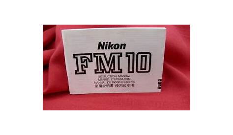 Nikon FM10 instruction manual Item # 9 | eBay