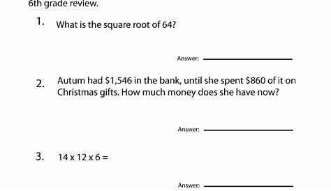 6Th Grade Honors Math Worksheets: Unlock Your Child’s Math Potential