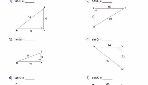 Algebra 1 Worksheets | Trigonometry Worksheets