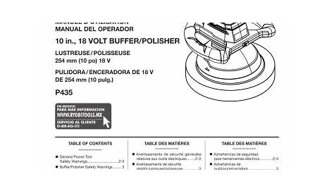 RYOBI P435 Owner Manual | Manualzz