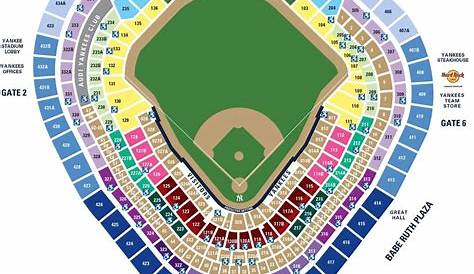 yankees seating chart with seat numbers