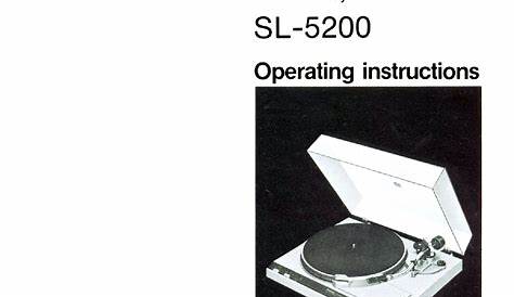 TECHNICS SL-5200 TURNTABLE USER MANUAL Service Manual download