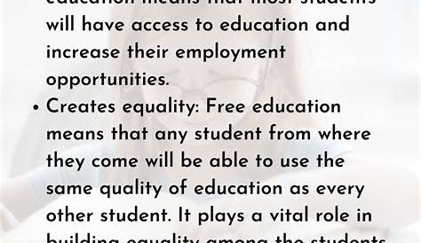 Education Should be Free Essay | Essay on Education Should be Free for