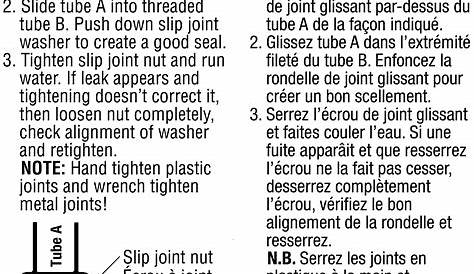 slip joint nut washer diagram