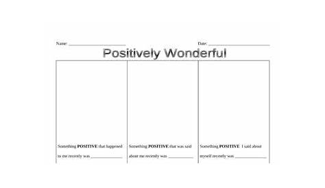 12 Best Images of Positive Self-Talk Worksheets - Positive