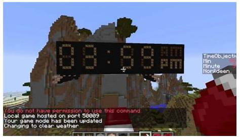 how to place clock in minecraft