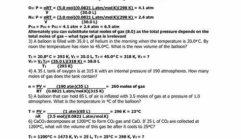 Combined Gas Law Problems Worksheet — db-excel.com