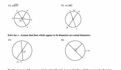 35 Angles And Arcs Worksheet - support worksheet