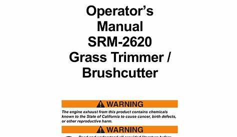 ECHO SRM-2620 Operator’s Manual | Manualzz