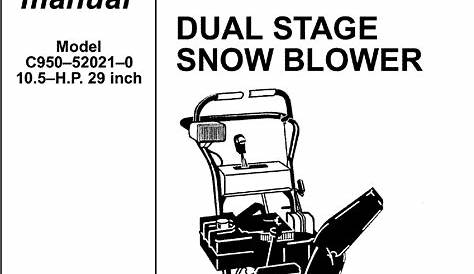 Craftsman 536886490 User Manual SNOW BLOWER Manuals And Guides L0109120