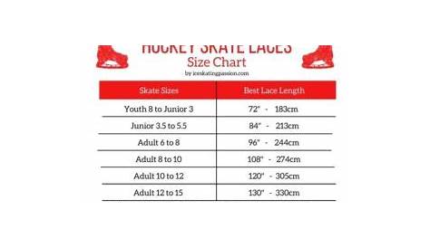 howies hockey laces size chart