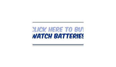 watch batteries replacement chart