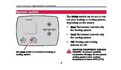 Honeywell PRO TH4110B Programmable Thermostat Operating Manual