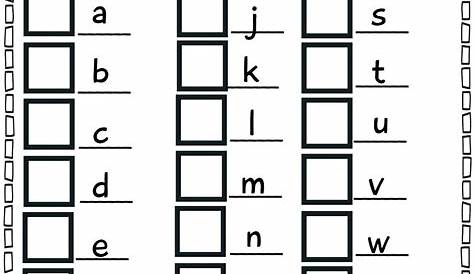 lowercase letters printable worksheet
