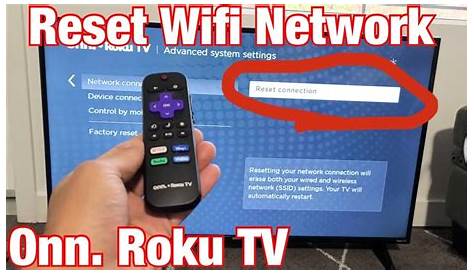 Onn. Roku TV: How to Reset WiFi Internet Network (Disconnect, Sign Out