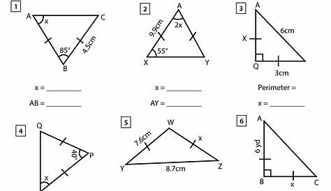 isosceles and equilateral triangles worksheets answer key