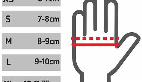 fox gloves size chart