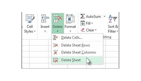 Insert or delete a worksheet - Excel
