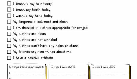 self esteem therapy worksheets