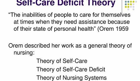 self care deficit theory diagram