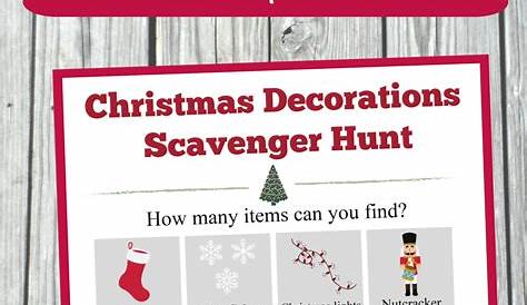 FREE Printable Christmas Scavenger Hunt - Edventures with Kids