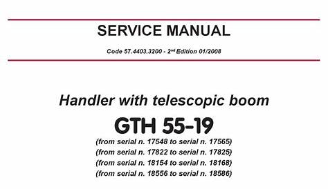 TEREX GENIE GTH 55-19 SERVICE MANUAL Pdf Download | ManualsLib