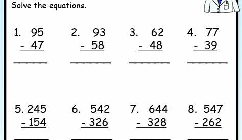 Subtraction Worksheets For Grade 4 / Grade 4 Subtraction Fmw