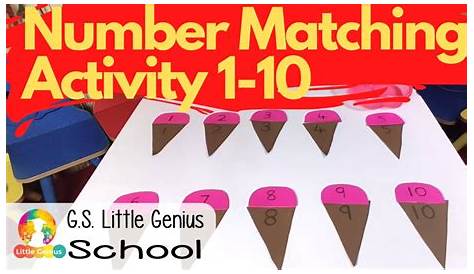 matching numbers with objects 1-10 worksheets for preschool