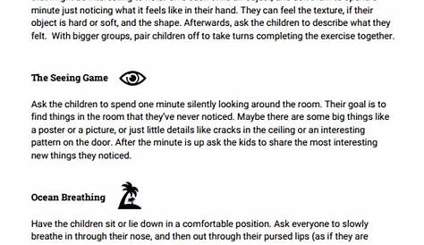 Free Printable Mindfulness Worksheets For Kids – Askworksheet
