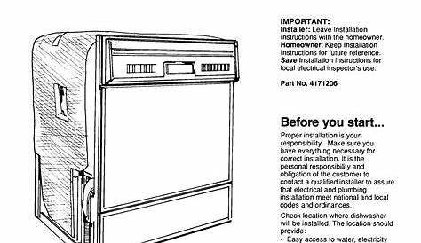 Kitchenaid KUDI220T5 User Manual DISHWASHER Manuals And Guides L0907467