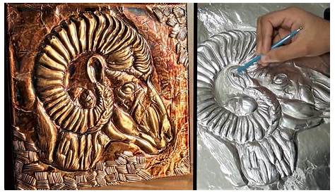 How to Make Embossed Painting | Metal Art - YouTube