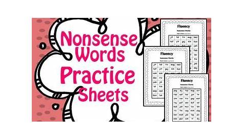 Nonsense Word Practice Sheets (NWF) in 2021 | Nonsense words, Nonsense