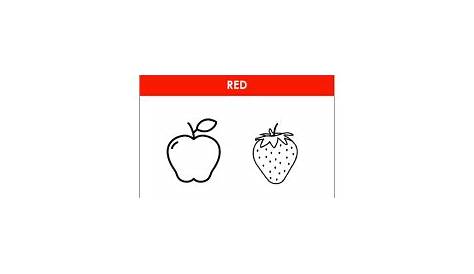 Color Red worksheet for Kindergarten,Preschool Grade - Printable Art