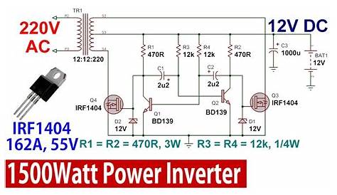 220Vdc To 220Vac Inverter Circuit Diagram : Mz 9679 How To Build Cheap 12v To 220v Inverter