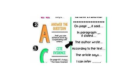 R.A.C.E. to Answer With Evidence - Writing Strategies Races Writing