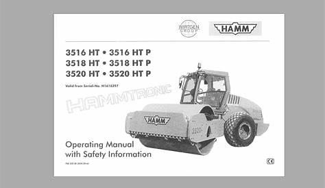 hamm roller operator's manual pdf