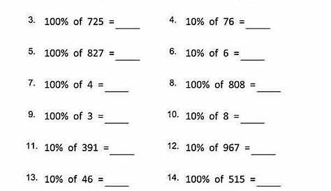 Percentage Worksheets For Grade 6 With Answers Pdf – Askworksheet