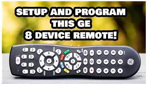 ge 8 device universal remote manual