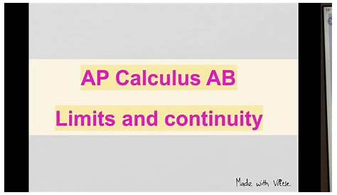 limits and continuity ap calc ab worksheet