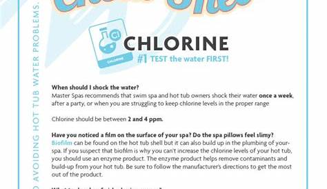 Hot tub help: Why won't my chlorine level rise? - Master Spas Blog