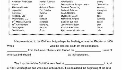 50 Civil War Worksheet Pdf | Chessmuseum Template Library