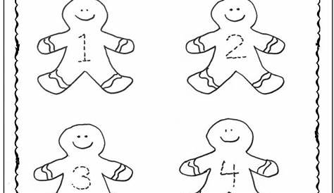 Gingerbread trace worksheets | Worksheets, Worksheets for kids, Gingerbread