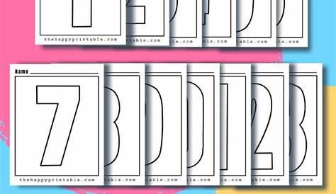 Printable Numbers 1-20 | The Happy Printable