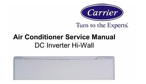 carrier 40gxm009 operators manual